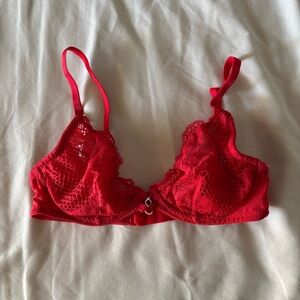 Auden Vibrant Red Lace Bra